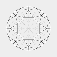Perfect cut diamond diagram Diamond structure illustration